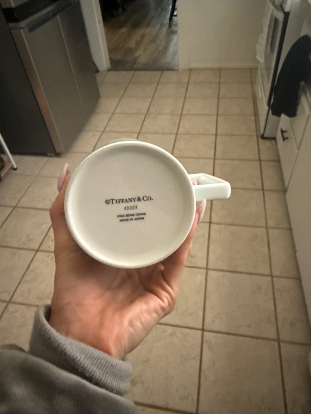 Tiffany & Co. White Porcelain Mug with Logo